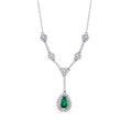 0.87 ct. Diamant Smaragd Halskette