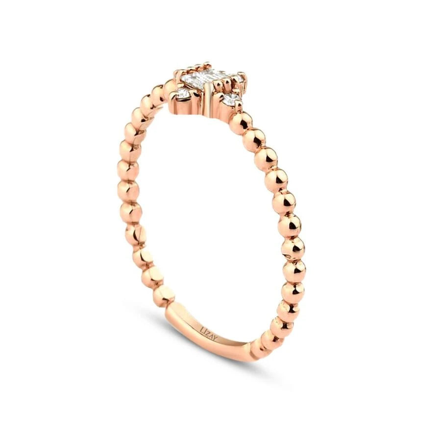 0.12 ct. Diamant Baguette Ring