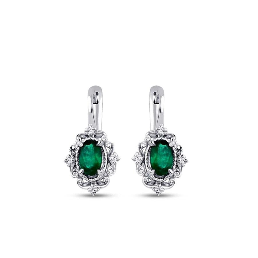 0.85 ct. Diamant Smaragd Ohrringe