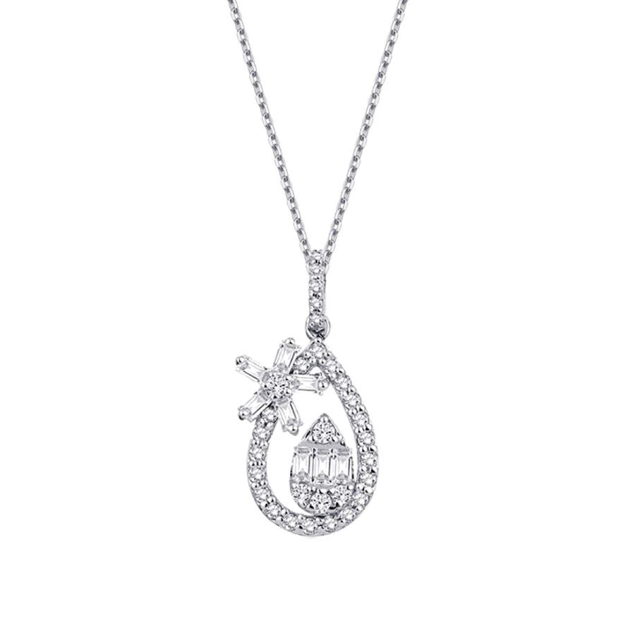 0.36 ct. Diamant Baguette Halskette