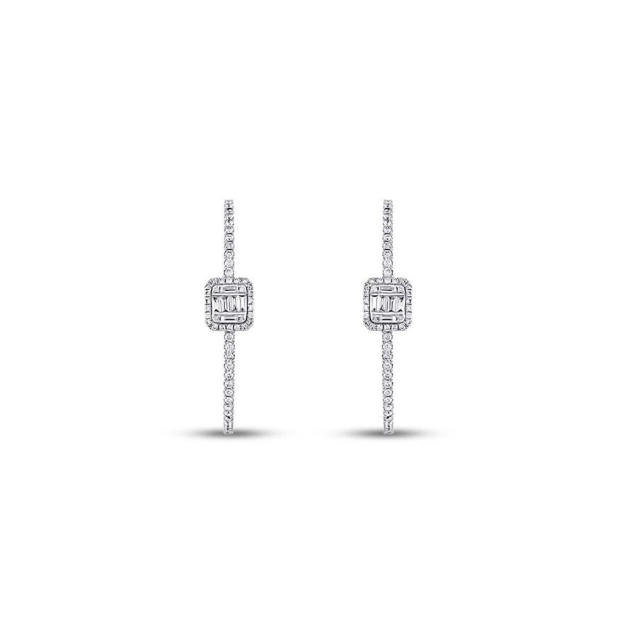0.54 ct. Diamant Creolen Ohrringe