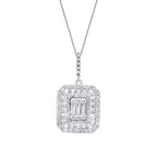 0.61 ct. Diamant Baguette Halskette