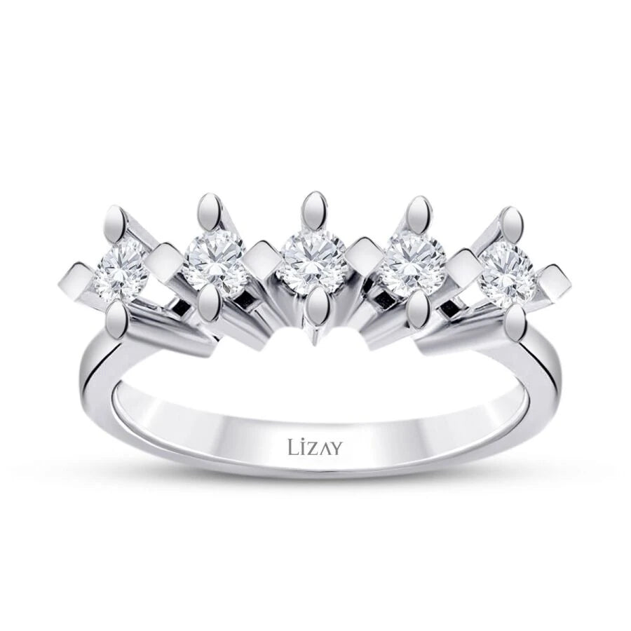 0.45 ct. Diamant Fünf-Stein Ring