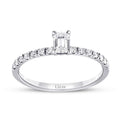 0.42 ct. Diamant Smaragd Schliff Ring