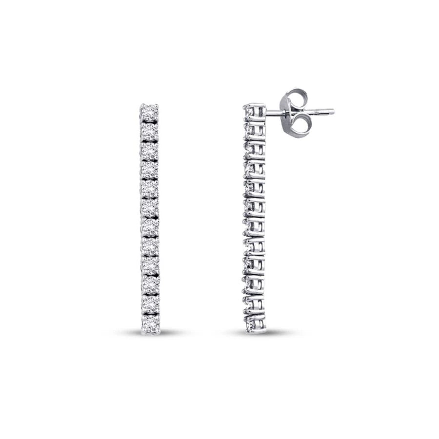 0.54 ct. Diamant Tennis Ohrringe