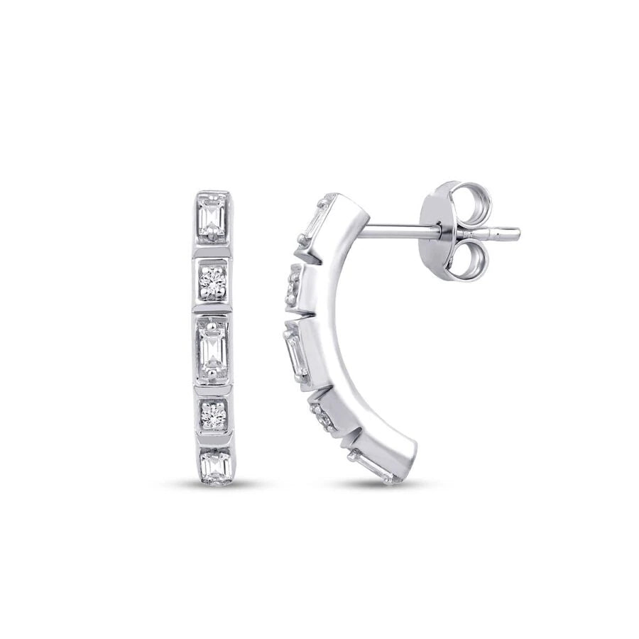 0.25 ct. Diamant Baguette Trend Ohrringe