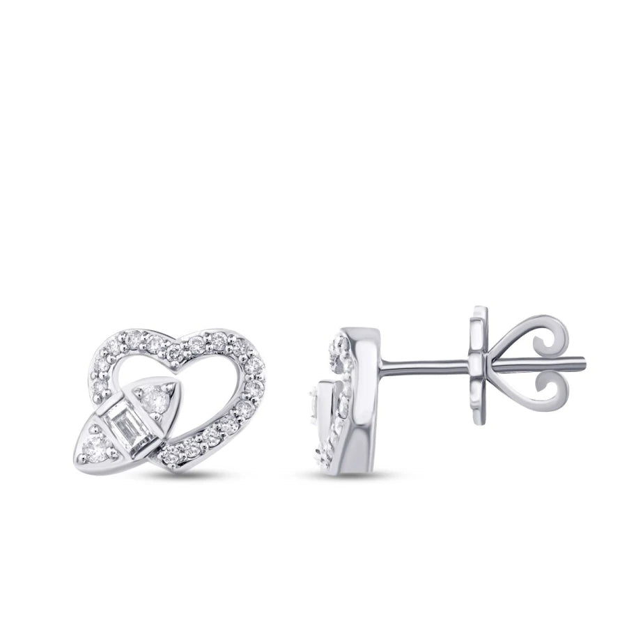 0.85 Karat Diamant Baguette Herz Set