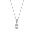 0.07 ct. Diamant Tropfen Baguette Halskette