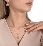 0.42 ct. Diamant Baguette Halskette