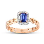 0.92 ct. Diamant Saphir Ring