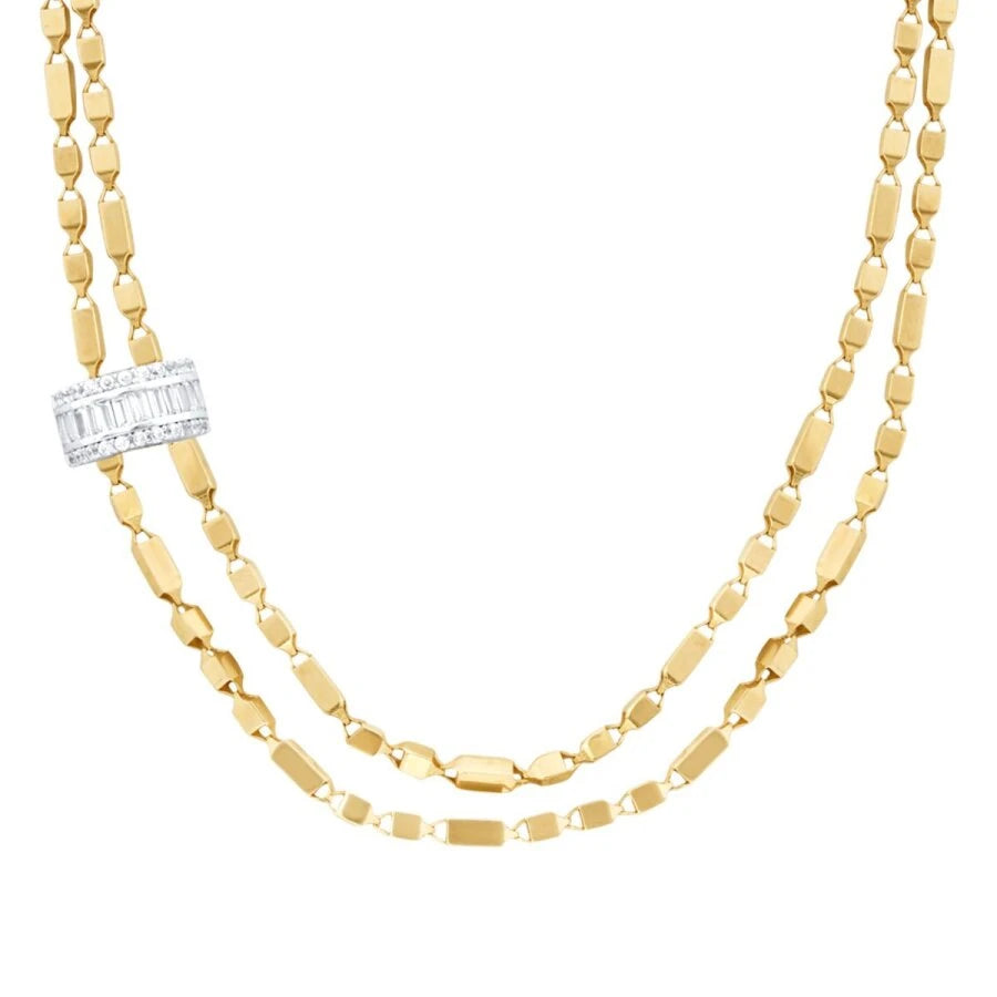 Gold Ketten Baguette Halskette