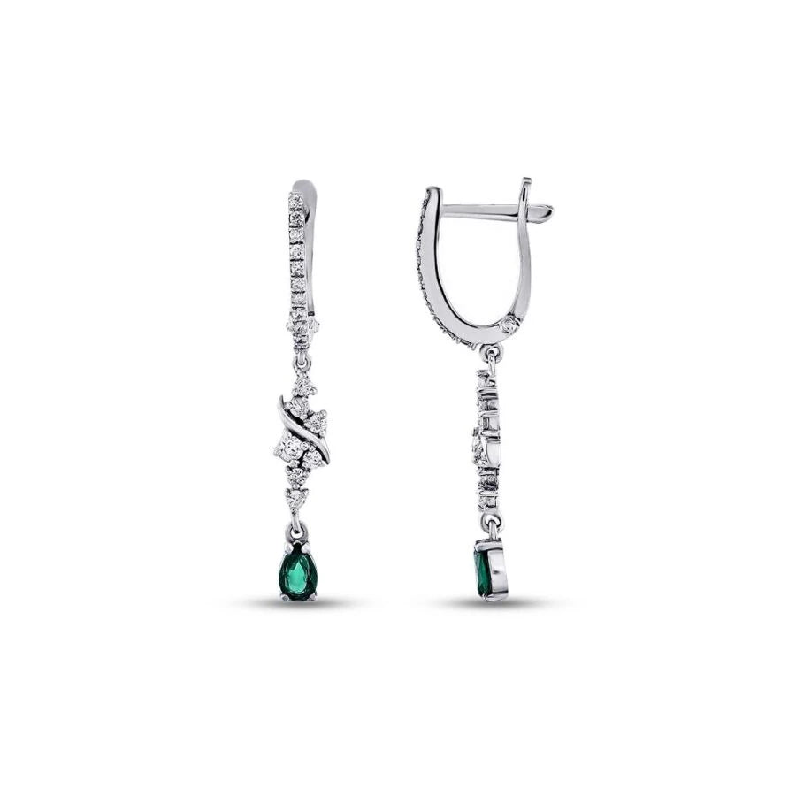0.70 ct. Diamant Smaragd Ohrringe