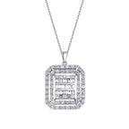 0.81 ct. Diamant Baguette Halskette
