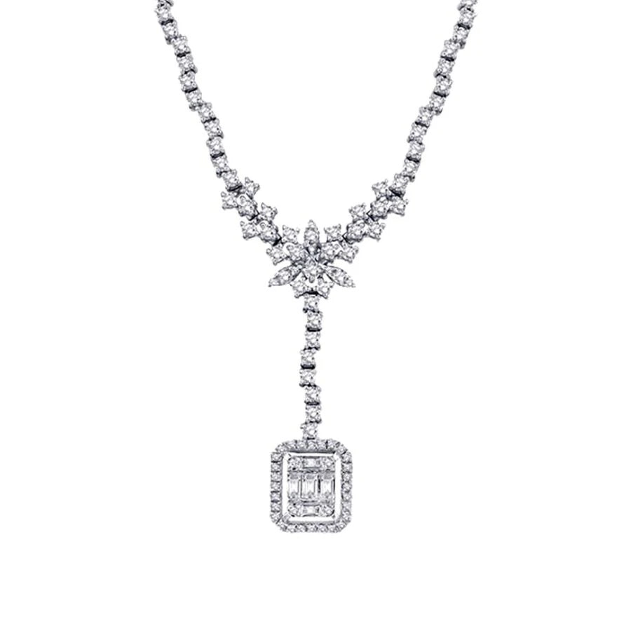 1.50 ct. Diamant Baguette Halskette