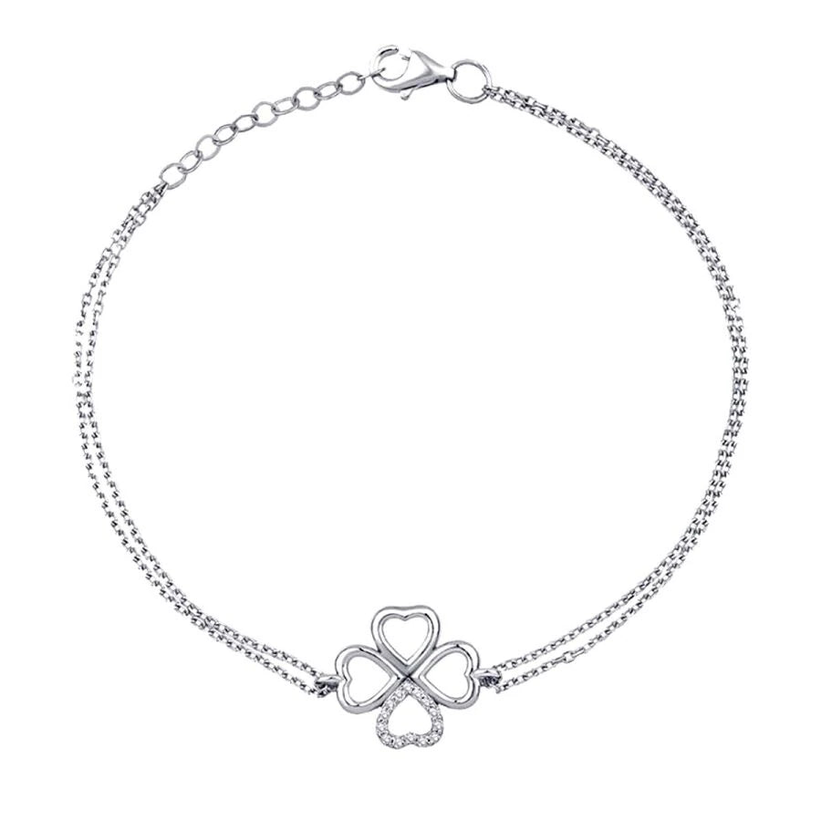 0.06 ct. Diamant Herz Glücks Armband