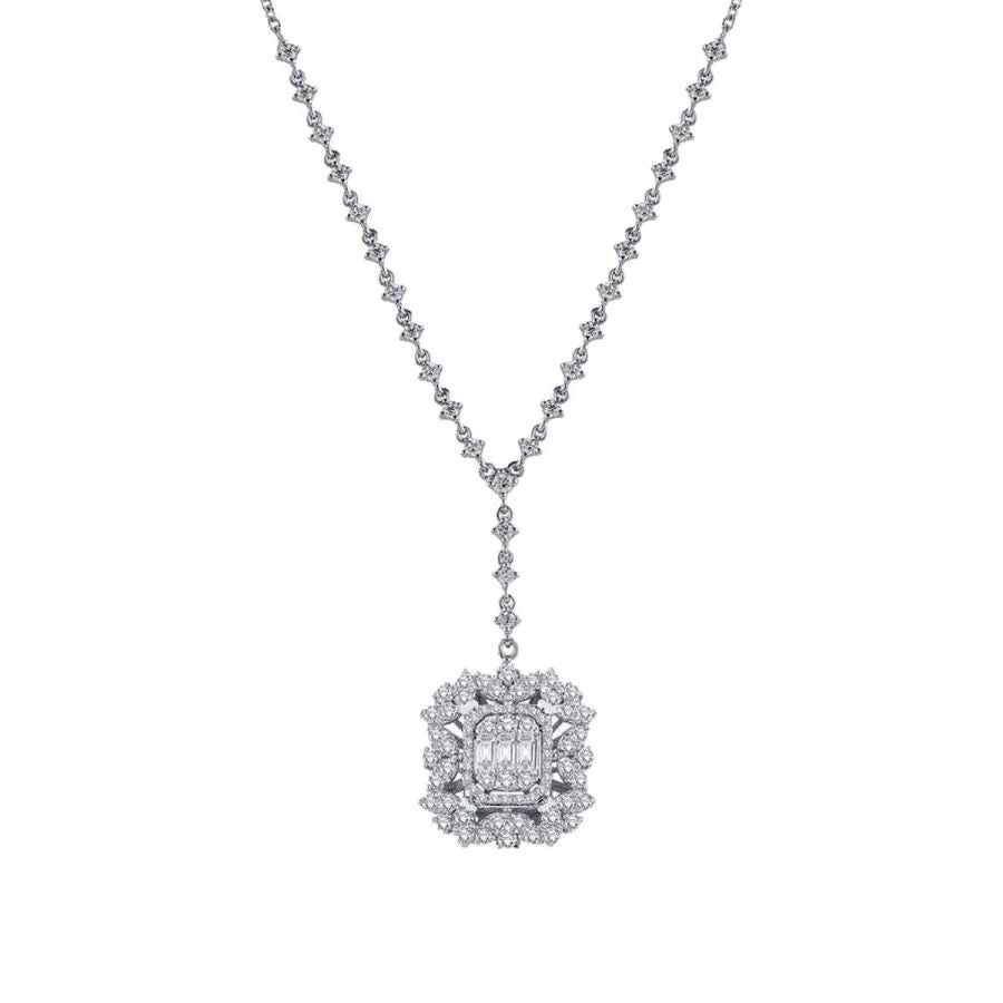 1.26 ct. Diamant Baguette Halskette