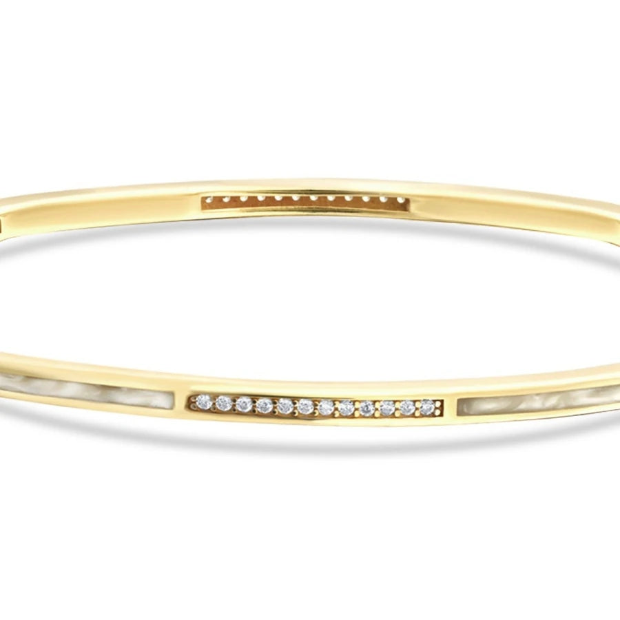 Gold Armband mit Perlenstein