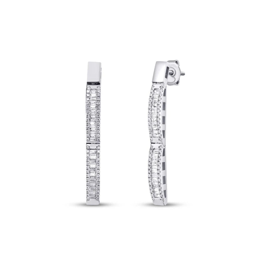 0.69 ct. Diamant Baguette Ohrringe