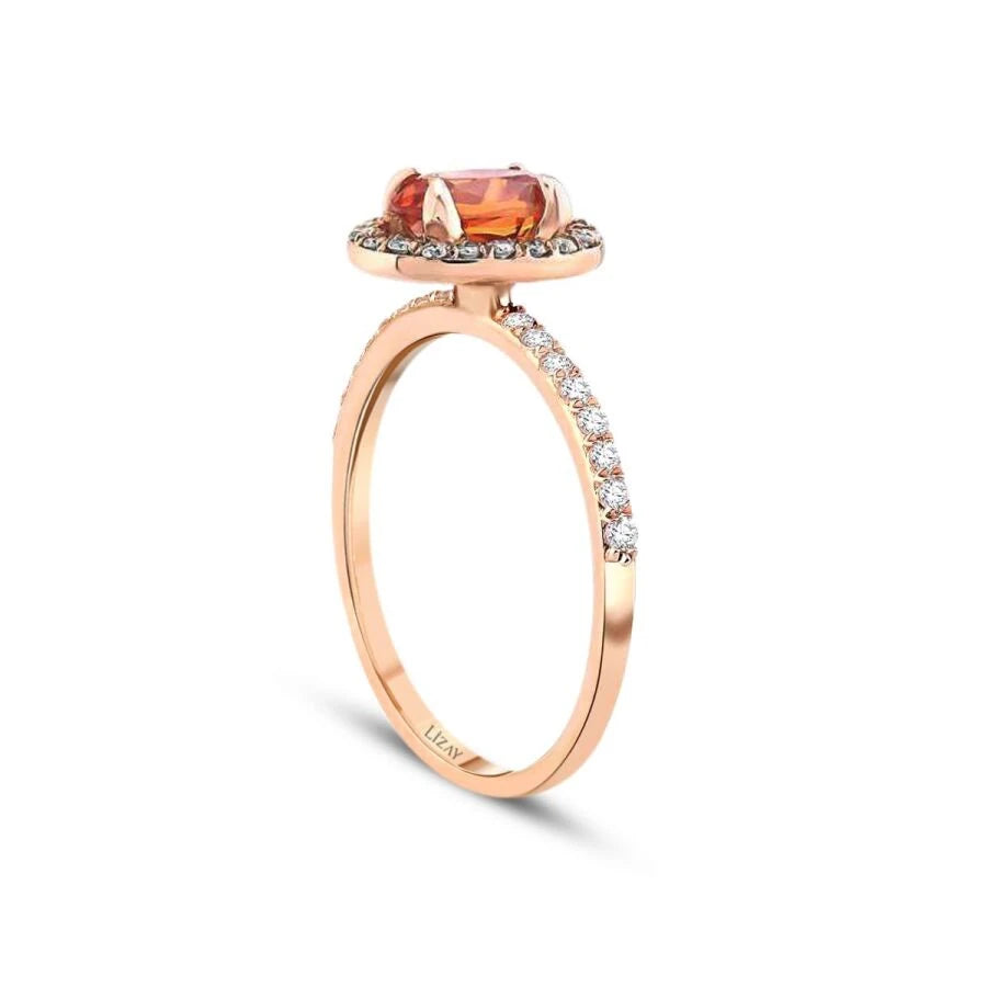 0.99 ct. Diamant Amethyst Ring