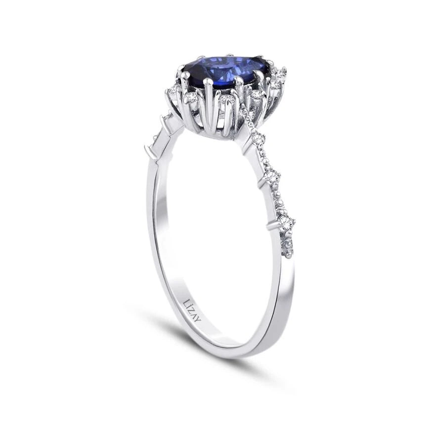 0.94 ct. Diamant Saphir Ring
