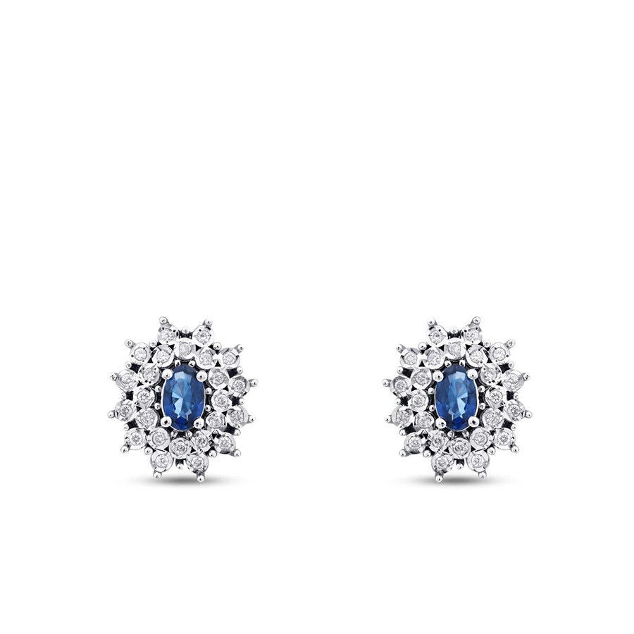 0.72 ct. Diamant Saphir Ohrringe