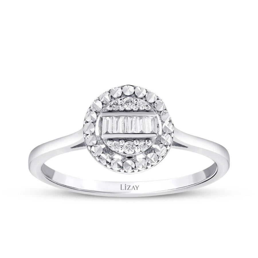 0.11 ct. Diamant Baguette Ring