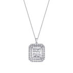 0.81 ct. Diamant Baguette Halskette