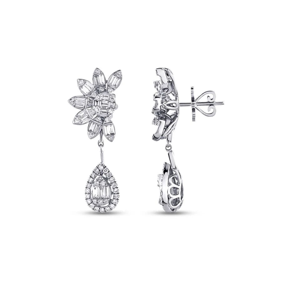 1.59 ct. Diamant Baguette Ohrringe