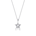 0.38 ct. Diamant Baguette Stern Halskette