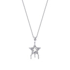 0.38 ct. Diamant Baguette Stern Halskette
