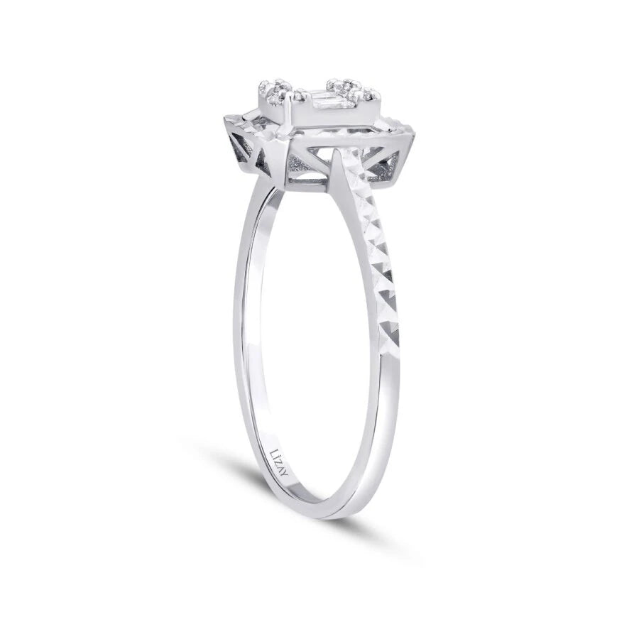 0.12 ct. Diamant Baguette Ring