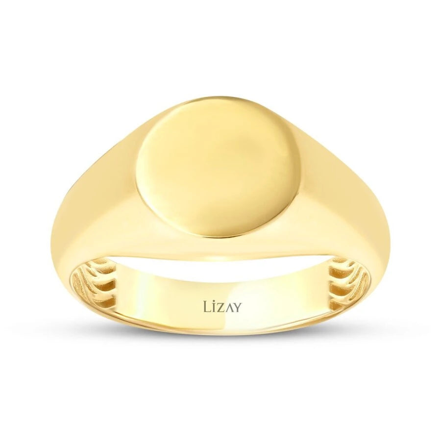 Gold Rund  Herren Ring