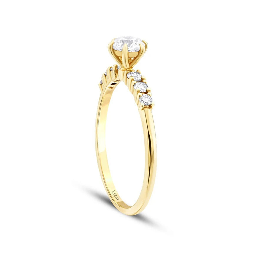 0.60 ct. Diamant Lotus Solitär Verlobungsring