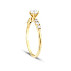 0.60 ct. Diamant Lotus Solitär Verlobungsring