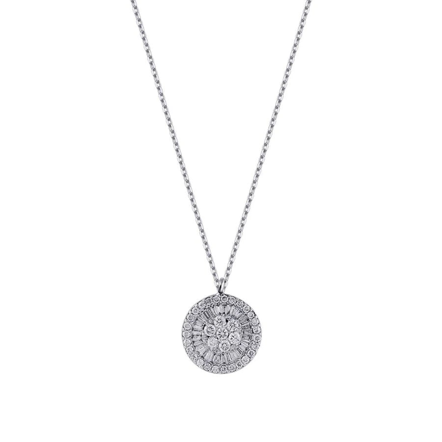0.42 ct. Diamant Baguette Halskette