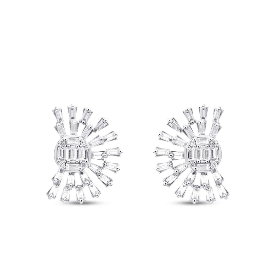 1.42 ct. Diamant Baguette Ohrringe