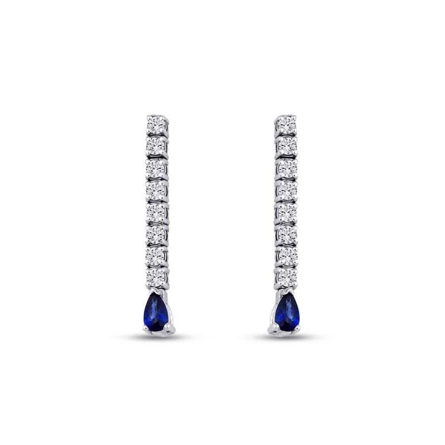 1.28 ct. Diamant Saphir Ohrringe