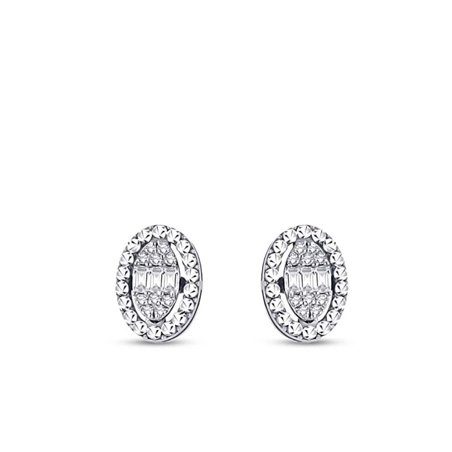 0.14 ct. Diamant Baguette Ohrringe