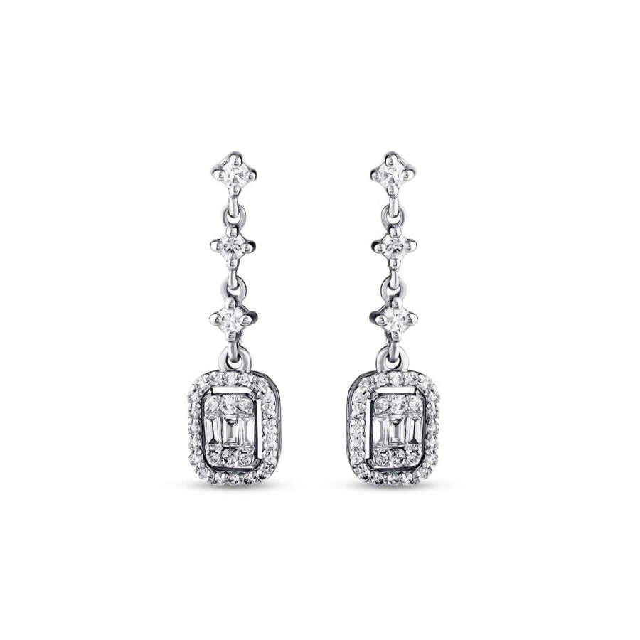 0.46 ct. Diamant Baguette Ohrringe