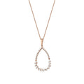 0.23 ct. Diamant Tropfen Baguette Halskette