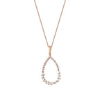0.23 ct. Diamant Tropfen Baguette Halskette