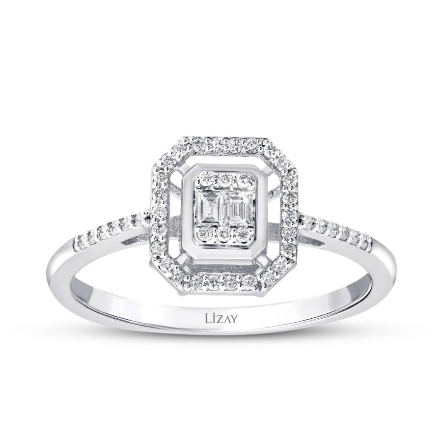 0.19 ct. Diamant Baguette Ring