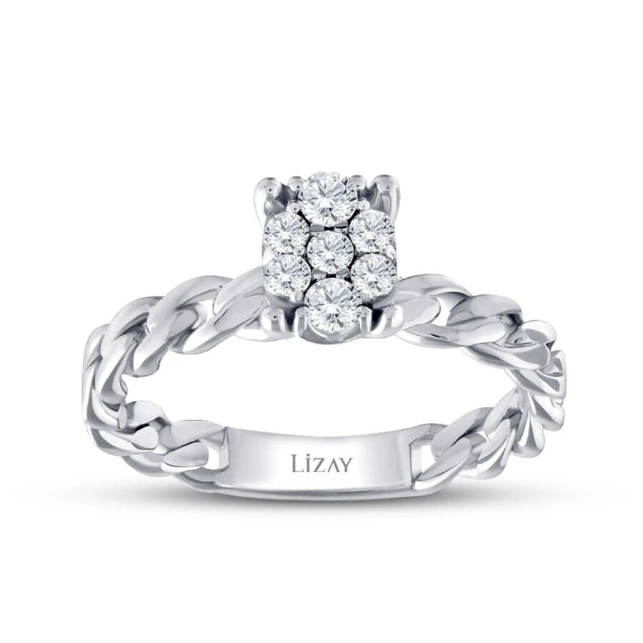 0.23 ct. Diamant Ketten Ring
