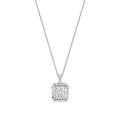 0.08 ct. Diamant Baguette Halskette