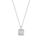 0.08 ct. Diamant Baguette Halskette