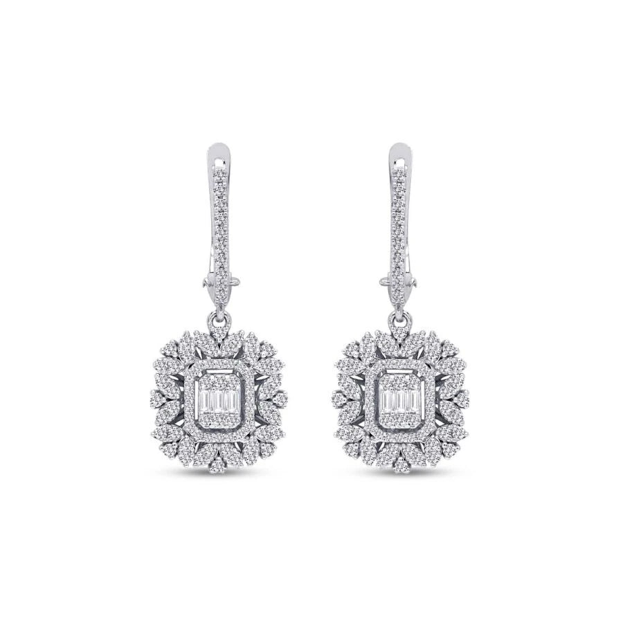 0.99 ct. Diamant Baguette Ohrringe