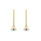 Gold Blaue Auge Ohrringe