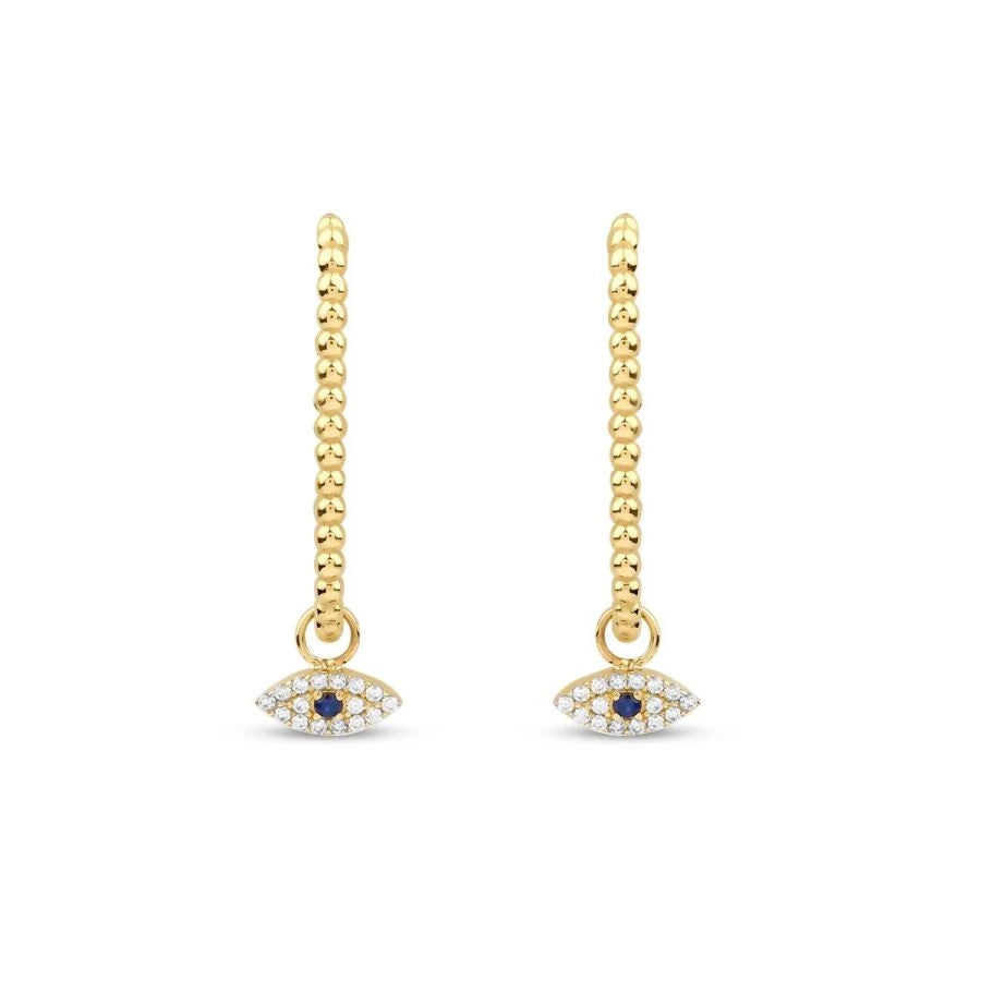 Gold Blaue Auge Ohrringe