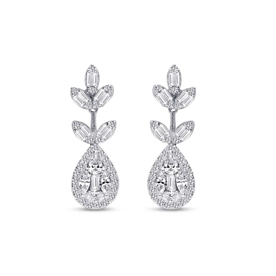 1.34 ct. Diamant Baguette Ohrringe