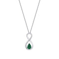 0.37 ct. Diamant Smaragd Halskette